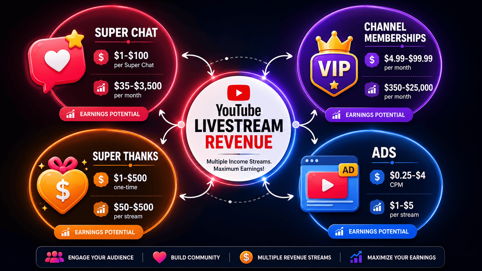 Livestream Earnings by Channel Size