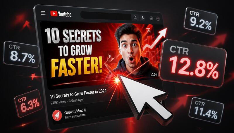 Graph showing correlation between thumbnail CTR improvements and video view growth